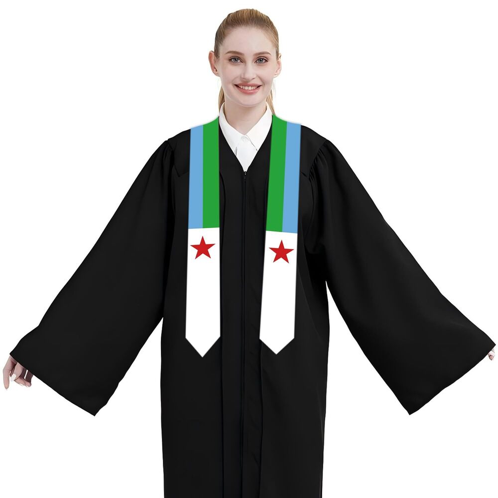 9670 National Flag Graduation Stole Embroidery Sash for Study Aboard